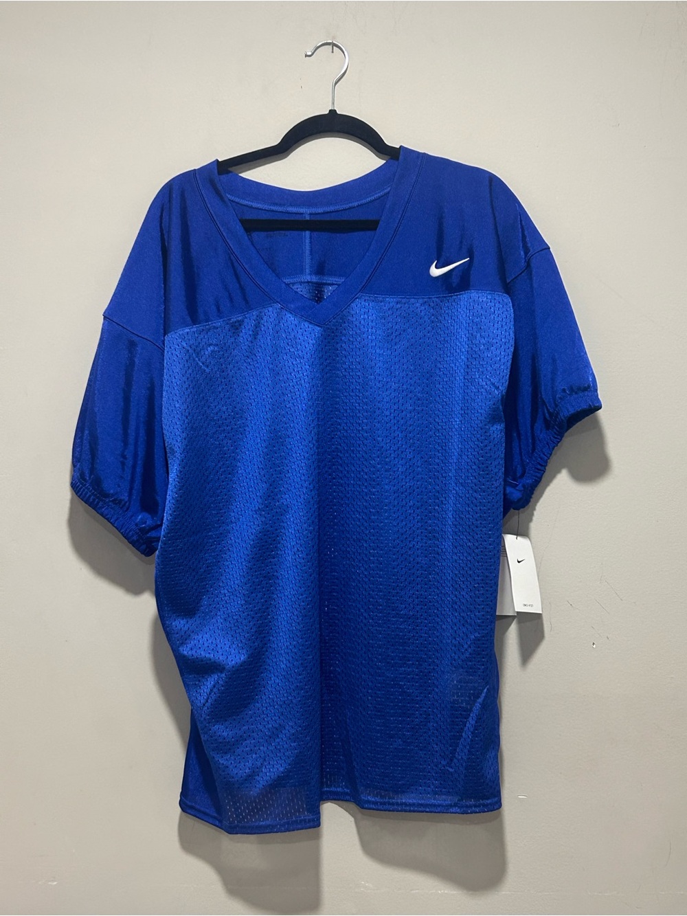 Nike Blue Mesh V-Neck Athletic Tee